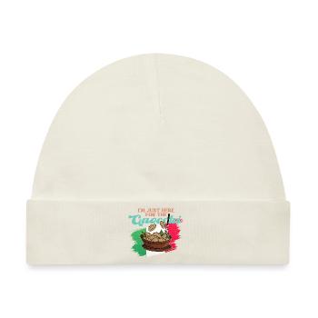 Gnocchi Teig Gericht Pasta Italien Küche Koch - Baby Premium Organic Mütze - Naturweiß - Vorne