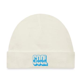 Das WORT "COOL" - Baby Premium Organic Mütze - Naturweiß - Vorne