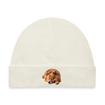 Finnish Spitz - Baby Premium Organic Mütze - Naturweiß - Vorne