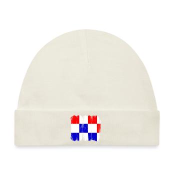 Kroatien hrvatska kroatien hrv hr zagreb geteilte Flagge - Baby Premium Organic Mütze - Naturweiß - Vorne