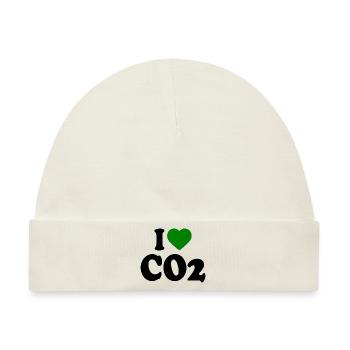 I love co2 - Baby Premium Organic Mütze - Naturweiß - Vorne