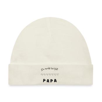 Herzliche Botschaft für Papa - Baby Premium Organic Mütze - Naturweiß - Vorne
