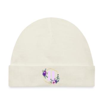 Geburtstag 11 Mädchen Blumenkranz Eleven Stall 11 - Baby Premium Organic Mütze - Naturweiß - Vorne