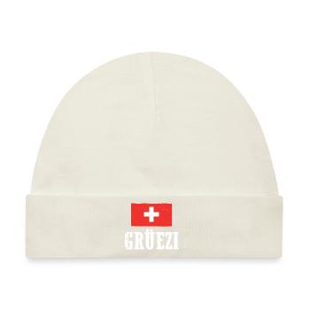 Schweizer Schweiz - Baby Premium Organic Mütze - Naturweiß - Vorne