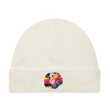 Flamingo Flamingos - Baby Premium Organic Mütze - Naturweiß - Vorne
