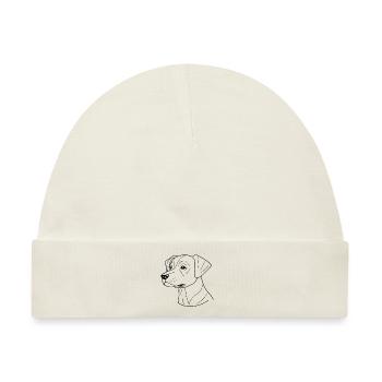 Stylischer Hund - Baby Premium Organic Mütze - Naturweiß - Vorne