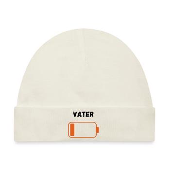 Vater auf Reserve - Baby Premium Organic Mütze - Naturweiß - Vorne