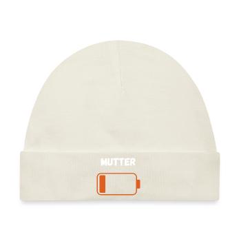 Mutter auf Reserve - Baby Premium Organic Mütze - Naturweiß - Vorne