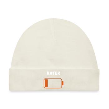 Vater auf Reserve - Baby Premium Organic Mütze - Naturweiß - Vorne