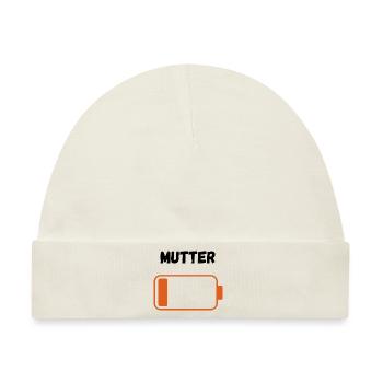 Mutter auf Reserve - Baby Premium Organic Mütze - Naturweiß - Vorne