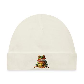 Frosch - Baby Premium Organic Mütze - Naturweiß - Vorne