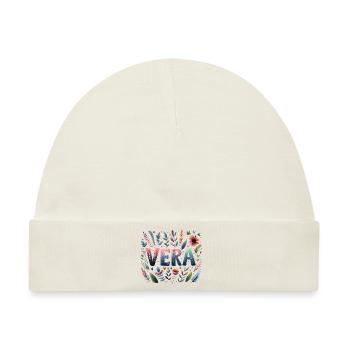 Vera Name Vorname Watercolor - Baby Premium Organic Mütze - Naturweiß - Vorne