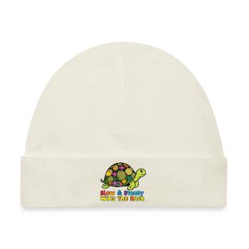 Bezaubernde Blumenschildkröte - Baby Premium Organic Mütze - Naturweiß - Vorne