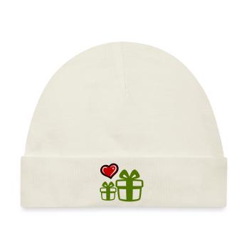 Geschenk - Baby Premium Organic Mütze - Naturweiß - Vorne