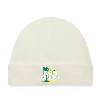 Vollmond Palme K8h Phangan - Baby Premium Organic Mütze - Naturweiß - Vorne
