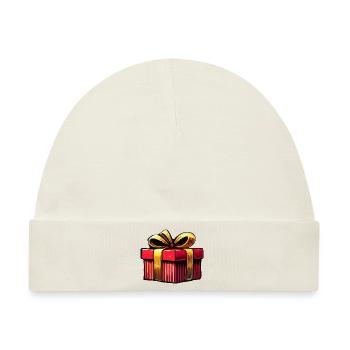 Geschenk - Baby Premium Organic Mütze - Naturweiß - Vorne