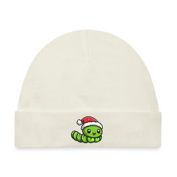 Wurm Weihnachten - Baby Premium Organic Mütze - Naturweiß - Vorne