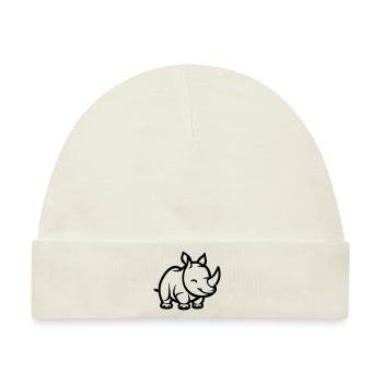 Nashorn - Baby Premium Organic Mütze - Naturweiß - Vorne