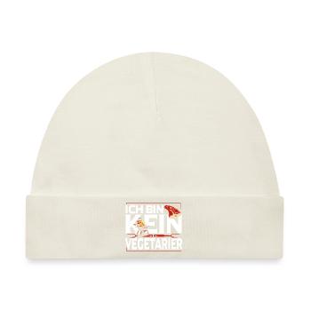 Grillkönig Carnivore Fleischesser Kein Vegetarier - Baby Premium Organic Mütze - Naturweiß - Vorne