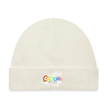 Ghettokid Style Graffiti Airbrush Design - Baby Premium Organic Mütze - Naturweiß - Vorne