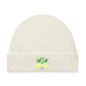 Lustige Sonnenbrille und Undercover Speech Kostüm - Baby Premium Organic Mütze - Naturweiß - Vorne