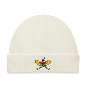 Fliege Yoga - Baby Premium Organic Mütze - Naturweiß - Vorne