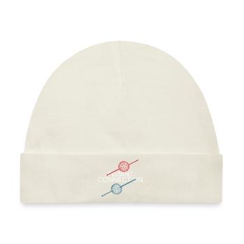 Instant Connection Geometric Art Design - Baby Premium Organic Mütze - Naturweiß - Vorne