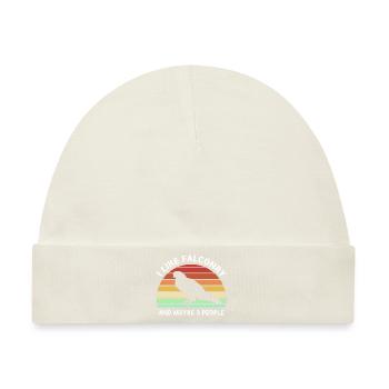 Falknerei Chirp Falke - Baby Premium Organic Mütze - Naturweiß - Vorne
