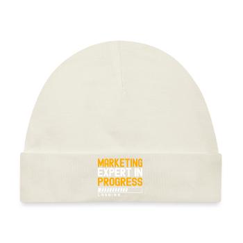 Marketing Manager Experte - Baby Premium Organic Mütze - Naturweiß - Vorne
