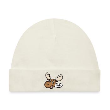 Amüsierter Elch - Baby Premium Organic Mütze - Naturweiß - Vorne