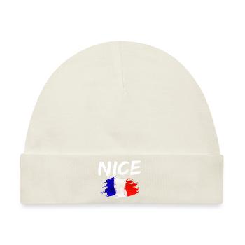 Nice Frankreich Flagge Nizza - Baby Premium Organic Mütze - Naturweiß - Vorne