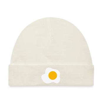 Spiegelei Grafik Frühstück Eigelb Liebhaber - Baby Premium Organic Mütze - Naturweiß - Vorne