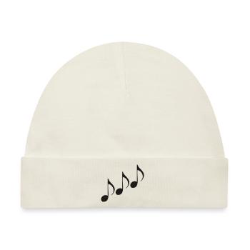 Musiknoten - Baby Premium Organic Mütze - Naturweiß - Vorne