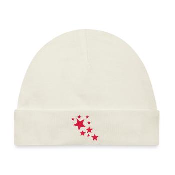 Stars - Baby Premium Organic Mütze - Naturweiß - Vorne