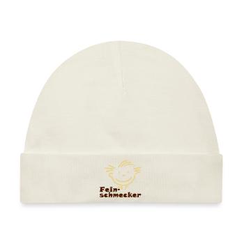 Feinschmecker Junge - Baby Premium Organic Mütze - Naturweiß - Vorne