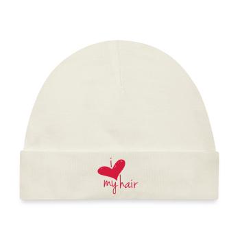 Ich liebe meine Haare - Baby Premium Organic Mütze - Naturweiß - Vorne