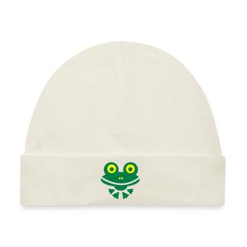 Frog 2 - Baby Premium Organic Mütze - Naturweiß - Vorne