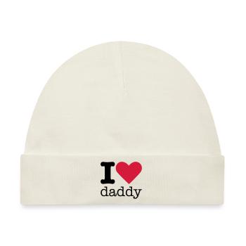 I Love Daddy - Baby Premium Organic Mütze - Naturweiß - Vorne