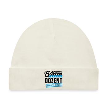 5Sterne Dozent - Baby Premium Organic Mütze - Naturweiß - Vorne