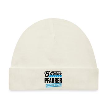 5Sterne Pfarrer - Baby Premium Organic Mütze - Naturweiß - Vorne