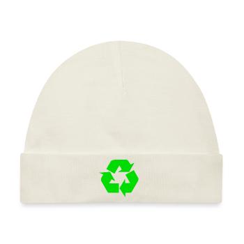 Earth Day Recycle - Baby Premium Organic Mütze - Naturweiß - Vorne