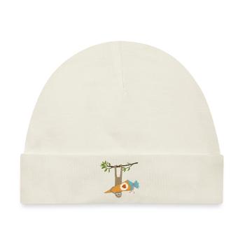 Faultier mit Schultüte - Baby Premium Organic Mütze - Naturweiß - Vorne