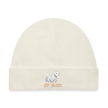 Happy Halloween Skelett-Pferdchen Einhorn - Baby Premium Organic Mütze - Naturweiß - Vorne