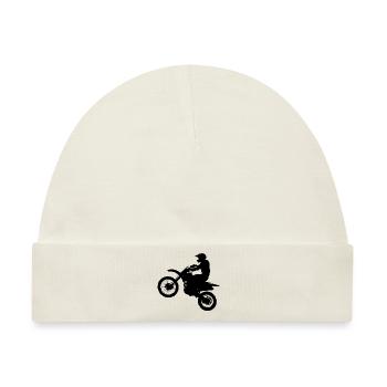 motocross motorcycles athlete sport motorrad5 - Baby Premium Organic Mütze - Naturweiß - Vorne