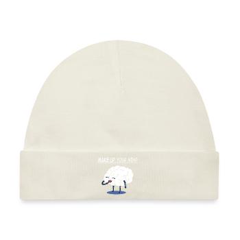 Lustig witzig Maek up Mind Geschenk Weihnachten - Baby Premium Organic Mütze - Naturweiß - Vorne