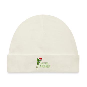 Ugly Christmas Halo I Bims 1 Nikolauch - Baby Premium Organic Mütze - Naturweiß - Vorne