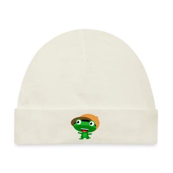 Der clevere Frosch - Baby Premium Organic Mütze - Naturweiß - Vorne