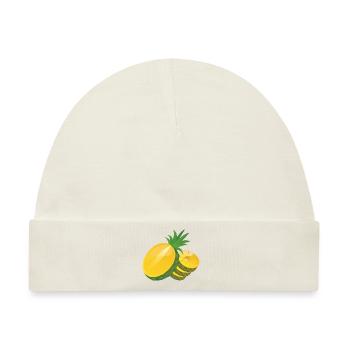 Ananas in Scheiben - Baby Premium Organic Mütze - Naturweiß - Vorne