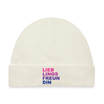 Freundin Freundschaft Lieblingsfreundin - Baby Premium Organic Mütze - Naturweiß - Vorne