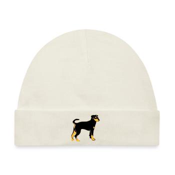 pinscher hund - Baby Premium Organic Mütze - Naturweiß - Vorne